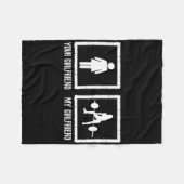 Uw vs Mijn Vriendin Bodybuilding Fitness Workout Fleece Deken (Voorkant (Horizontaal))