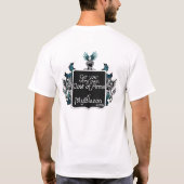 Uw wapenschild en waarden op uw kleding t-shirt (Achterkant)