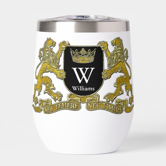 Uw wapenschild monogram en kleur (Voorkant)