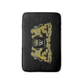 Uw wapenschild monogram en kleur badmat (Voorkant Verticaal)