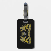 Uw wapenschild monogram en kleur bagagelabel (Achterkant verticaal)