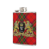 Uw wapenschild Monogram en Tartan Heupfles (Links)