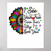 Uw ware kleuren oneindige regenboog Neurodiversite Poster (Voorkant)