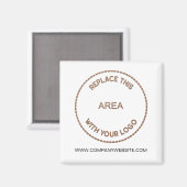 Uw Website van het Bedrijf van BedrijfsLogo Wit Magneet (Voorkant / Achterkant)