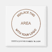 Uw Website van het Bedrijf van BedrijfsLogo Wit Magneet (Voorkant)