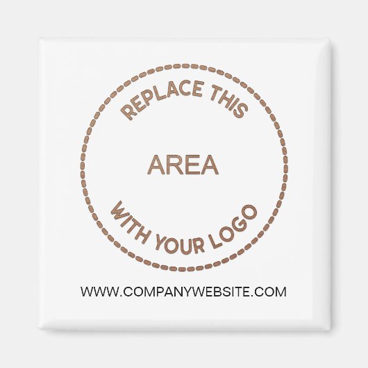 Uw Website van het Bedrijf van BedrijfsLogo Wit Magneet (Voorkant)