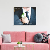 UW WEDDING PHOTO aangepaste tekst verpakt canvas (Insitu (Woonkamer))