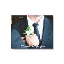 UW WEDDING PHOTO aangepaste tekst verpakt canvas