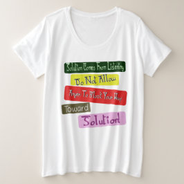 "Uw weg naar de oplossing" Schattige ontwerp. Best Grote Maat T-shirt