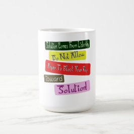 "Uw weg naar de oplossing" Schattige ontwerp. Best Koffiemok