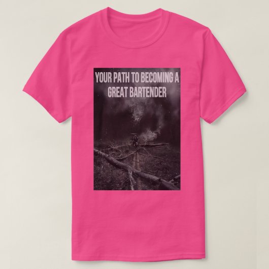 uw weg naar een grote barman t-shirt (Design voorkant)