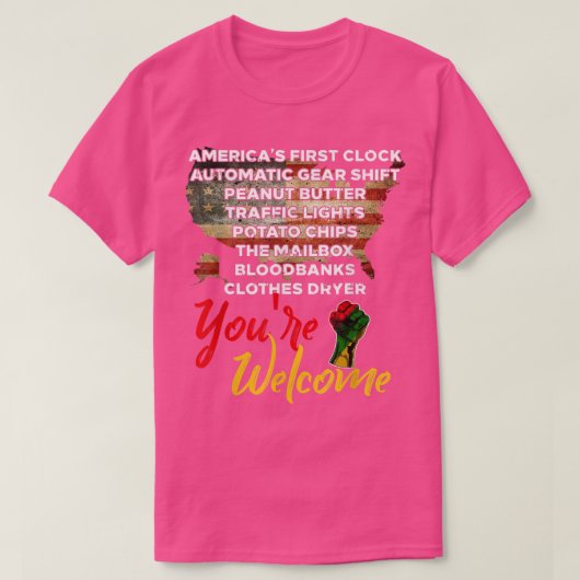 Uw welkome zwarte geschiedenismaand in Afrika T-shirt (Design voorkant)