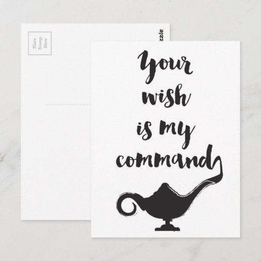 Uw wens is mijn bevel briefkaart (Voorkant / Achterkant)