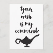 Uw wens is mijn bevel briefkaart (Voorkant)