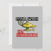 Uw wens is mijn ontwerp van de lamp van het Bevel  Feestdagenkaart (Voorkant)