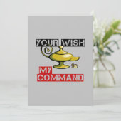 Uw wens is mijn ontwerp van de lamp van het Bevel  Feestdagenkaart (Staand voorkant)