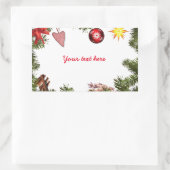 Uw wensen rechthoekige sticker (Tas)