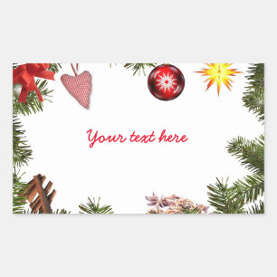 Uw wensen rechthoekige sticker