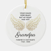Uw wensen waren klaar voor de opa-herdenking van d keramisch ornament (Voorkant)