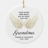 Uw wensen waren klaar voor persoonlijk Grandma Mem Keramisch Ornament (Achterkant)