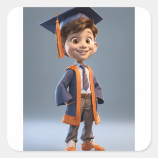 Uw wereld met levendige Stickers" Vierkante Sticker