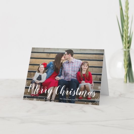 Uw wintergroet-feestdag fotokaart feestdagen kaart (Voorkant)