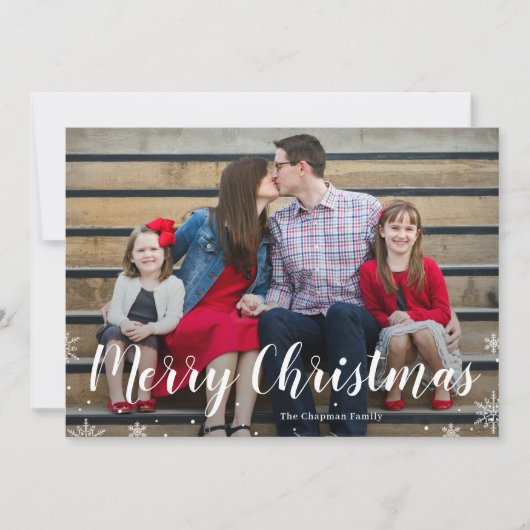 Uw wintergroet-feestdag fotokaart feestdagenkaart (Voorkant)