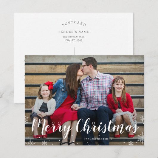 Uw wintergroet vakantie ansichtkaart feestdagenkaart (Voorkant / Achterkant)