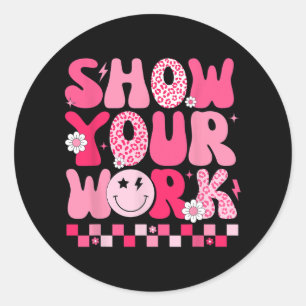 Uw Wiskunde Teacher Test Dag Motivatie Testi Ronde Sticker