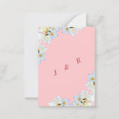 Uw witte lelies roze bruiloft uitnodiging Sjabloon (Achterkant)