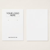Uw witte Logo-oorspong Visitekaartje (Voorkant /achterkant)