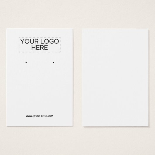 Uw witte Logo-oorspong Visitekaartje (Voorkant /achterkant)
