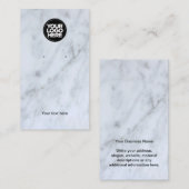 Uw witte marmer die Logo verdient Visitekaartje (Voorkant / Achterkant)