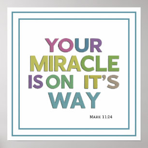 Uw Wonder Is Op Weg Christelijke Inspiratie Poster