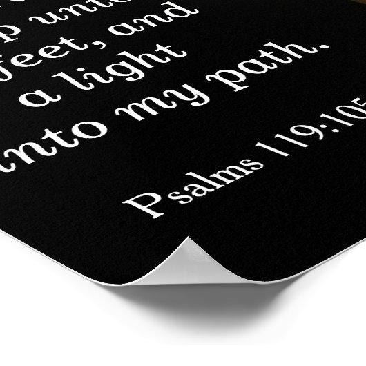 Uw woord een lamp - Psalmen citaat Kunstprint Poster (Hoek)