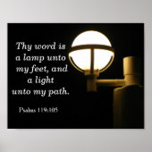 Uw woord een lamp - Psalmen citaat Kunstprint Poster (Voorkant)