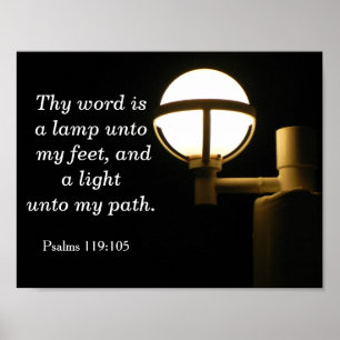 Uw woord een lamp - Psalmen citaat Kunstprint Poster