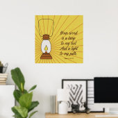 Uw Woord is een Lamp aan Mijn Voeten Psalm 119:105 Poster (Thuiskantoor)