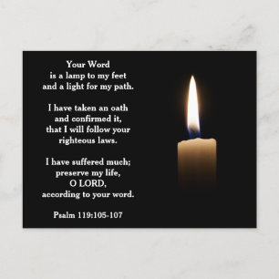 Uw woord is een lamp voor mijn voet Psalm 119:105- Briefkaart