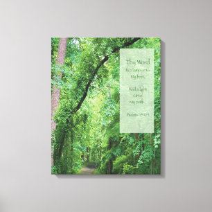 Uw Woord is een lamp voor mijn voeten Canvas Afdruk