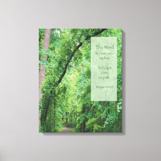 Uw Woord is een lamp voor mijn voeten Canvas Afdruk
