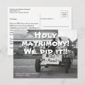 Uw woorden en foto's grappige opkomst aankondigingskaart (Voorkant / Achterkant)