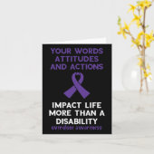 Uw woorden Houding Acties Paarse lint Overdosis Kaart (Gele Bloem)