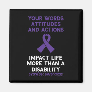 Uw woorden Houding Acties Paarse lint Overdosis Magneet