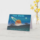 Uw woorden over Science Fiction Groet Kaart (Gele Bloem)