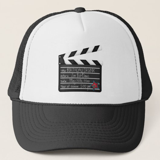 Uw woorden personaliseren Movie Director Clapboard Trucker Pet (Voorkant)