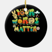 Uw woorden stemmen overeen met de taal van de spra keramisch ornament (Achterkant)