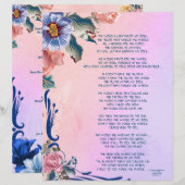 Uw Word Poetry/Writing-papier op maat (Voorkant / Achterkant)