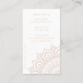 Uw Yoga-services promoten Visitekaartje (Achterkant)