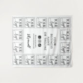 Uw zakelijke achtergrond voor Logo en sociale medi Wandkleed (Voorkant (horizontaal))